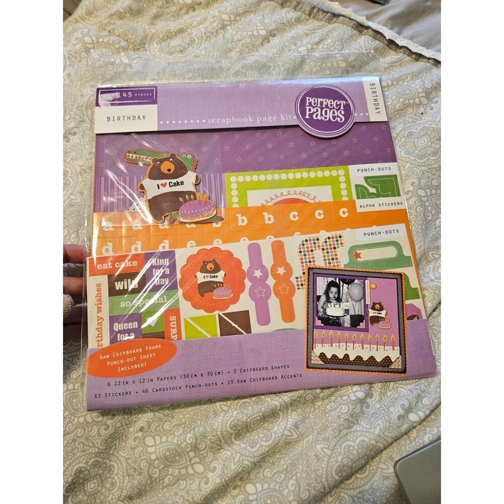 NIP Perfect Pages Birthday 12x12 Scrapbooking Page Kit - New, sealed.
